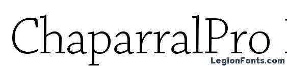 ChaparralPro LightSubh font, free ChaparralPro LightSubh font, preview ChaparralPro LightSubh font