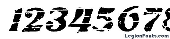 Charbroiled Regular Font, Number Fonts