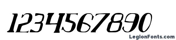 Chardin Doihle Condensed Italic Font, Number Fonts