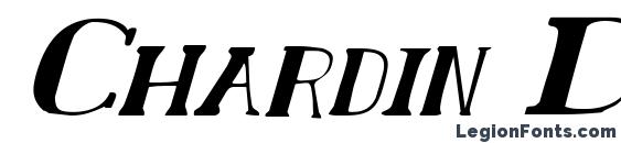 шрифт Chardin Doihle Italic, бесплатный шрифт Chardin Doihle Italic, предварительный просмотр шрифта Chardin Doihle Italic