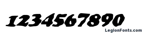 Charlemagne Condensed Italic Font, Number Fonts