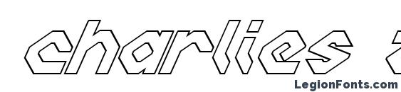 Charlies Angles Italic Outline Font