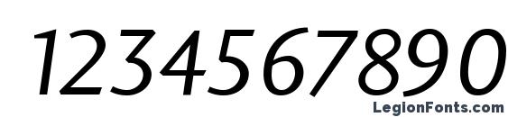Charlotte Sans Book Italic Plain Font, Number Fonts