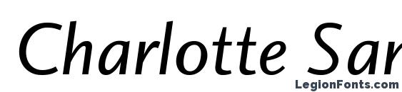 Шрифт Charlotte Sans Book Italic Plain