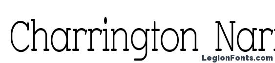 Charrington Narrow font, free Charrington Narrow font, preview Charrington Narrow font