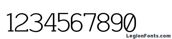 Charrington Upper Font, Number Fonts