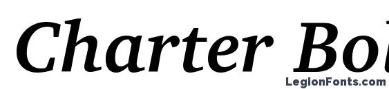 Charter Bold Italic BT Font