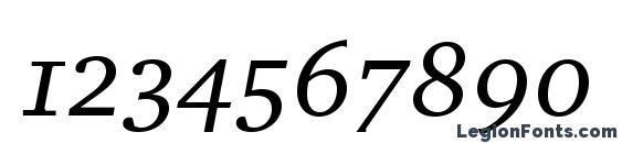 Charterosc italic Font, Number Fonts