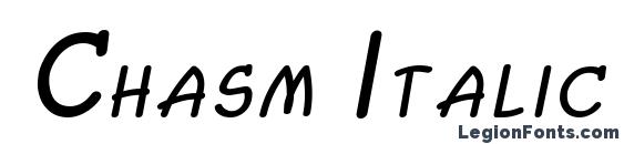 Chasm Italic Font