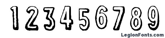 Cheapskate Outline Font, Number Fonts