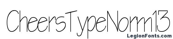 CheersTypeNorm13 Regular ttcon Font