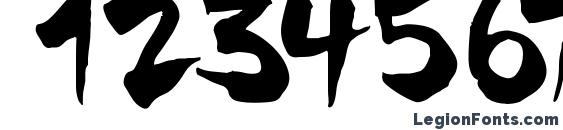 Chinela Brush Font, Number Fonts