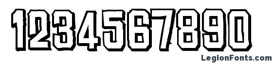 ChineseRocksSh Regular Font, Number Fonts