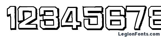 ChineseRocksWSh Regular Font, Number Fonts