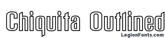 шрифт Chiquita Outlined, бесплатный шрифт Chiquita Outlined, предварительный просмотр шрифта Chiquita Outlined