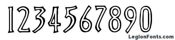 Chiseled open Font, Number Fonts