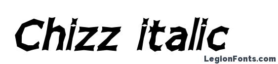 Шрифт Chizz italic
