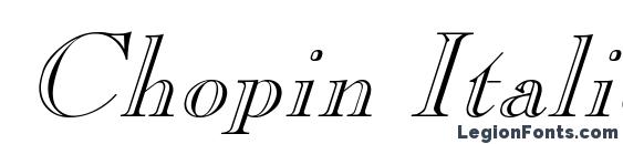 шрифт Chopin Italic, бесплатный шрифт Chopin Italic, предварительный просмотр шрифта Chopin Italic