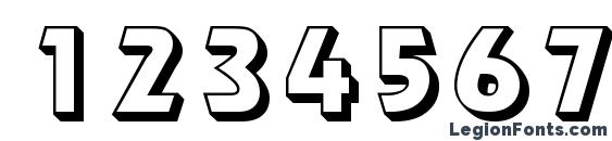 Chorus Line Shadow SSi Font, Number Fonts