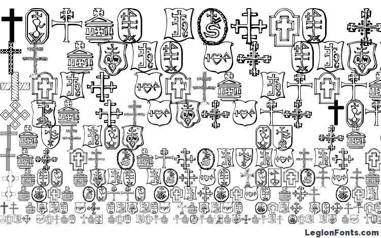 образцы шрифта Christian Crosses IV, образец шрифта Christian Crosses IV, пример написания шрифта Christian Crosses IV, просмотр шрифта Christian Crosses IV, предосмотр шрифта Christian Crosses IV, шрифт Christian Crosses IV