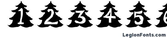 Christmas Tree Font, Number Fonts