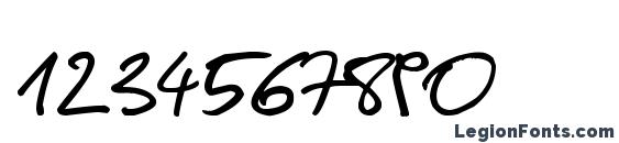 Christopherhand Font, Number Fonts