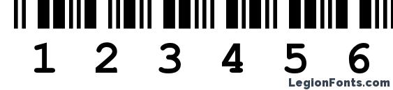 Cia code 39 medium text Font, Number Fonts