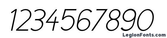CicleFinaItalic Font, Number Fonts