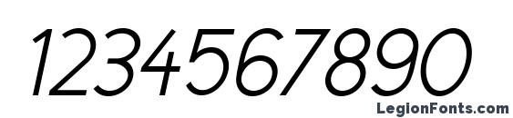 CicleSemiItalic Font, Number Fonts
