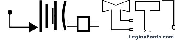 Шрифт Circuit Board, Шрифты для цифр и чисел