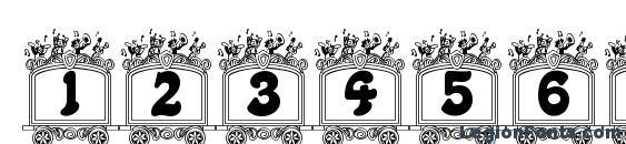 Circus train Font, Number Fonts