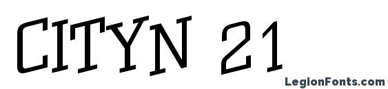 Cityn 21 font, free Cityn 21 font, preview Cityn 21 font