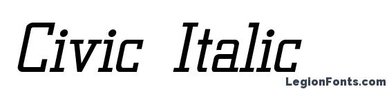 Шрифт Civic Italic, Типографические шрифты
