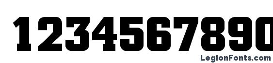 CivicBlack Regular Font, Number Fonts