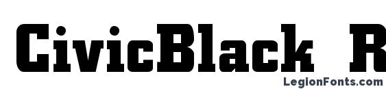 CivicBlack Regular font, free CivicBlack Regular font, preview CivicBlack Regular font