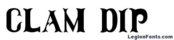 шрифт Clam Dip, бесплатный шрифт Clam Dip, предварительный просмотр шрифта Clam Dip