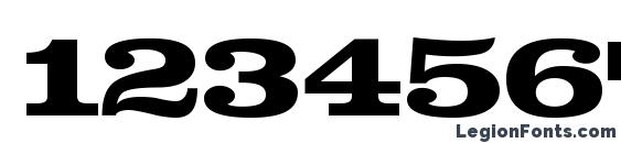 Clarendon Extended Полужирный Font, Number Fonts