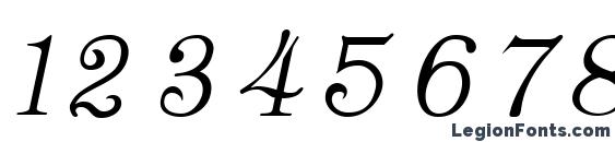 Clarita Italic Font, Number Fonts