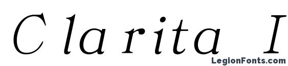 шрифт Clarita Italic, бесплатный шрифт Clarita Italic, предварительный просмотр шрифта Clarita Italic