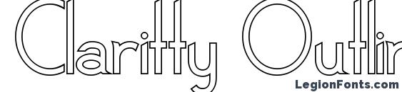 шрифт Claritty Outline, бесплатный шрифт Claritty Outline, предварительный просмотр шрифта Claritty Outline
