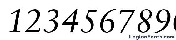 Classical Garamond Italic BT Font, Number Fonts