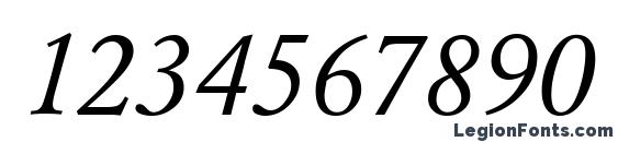 ClassicGarfeld Italic Font, Number Fonts