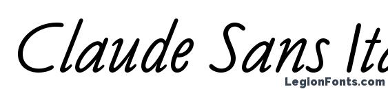Claude Sans Italic LET Plain.1.0 Font