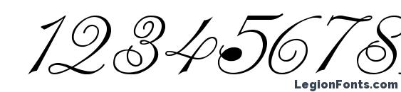 CLAUDIA Regular Font, Number Fonts