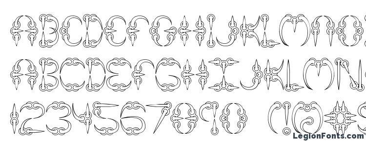 glyphs CLAW 1 BRK font, сharacters CLAW 1 BRK font, symbols CLAW 1 BRK font, character map CLAW 1 BRK font, preview CLAW 1 BRK font, abc CLAW 1 BRK font, CLAW 1 BRK font