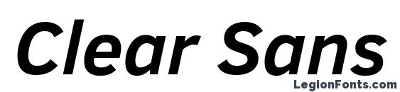 шрифт Clear Sans Bold Italic, бесплатный шрифт Clear Sans Bold Italic, предварительный просмотр шрифта Clear Sans Bold Italic