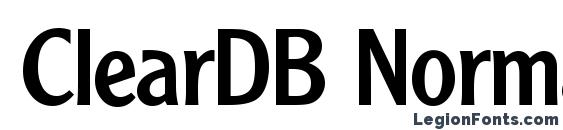 Шрифт ClearDB Normal