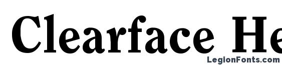Clearface Heavy Font