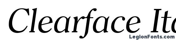 Clearface Italic font, free Clearface Italic font, preview Clearface Italic font