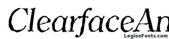 Шрифт ClearfaceAntique Italic
